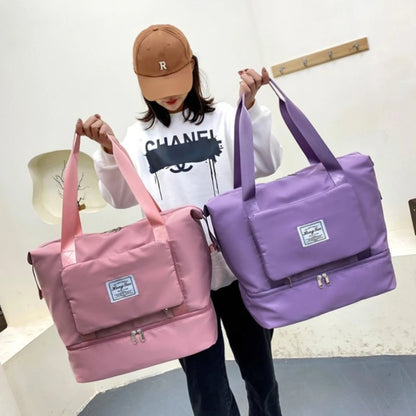 Waterproof Gym Tote Bag for Women – Shoe Compartment & Multi-Pocket