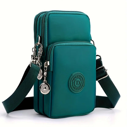 Crossbody Phone Bag – Multi-Zipper Armband Purse for Everyday Use