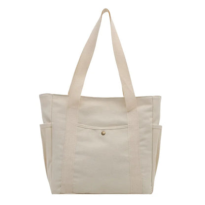 Homefish Capacity Canvas Tote Bags Work Commuting Carrying Bag College Style Student Outfit Book