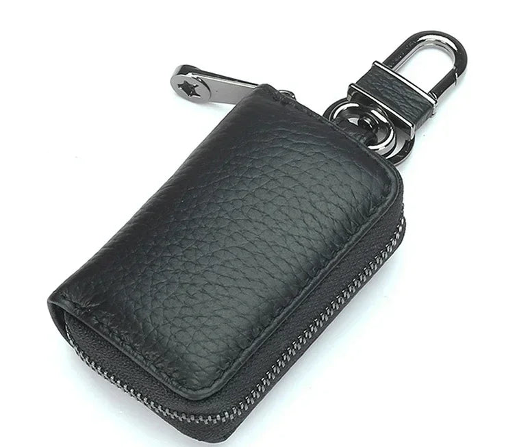 Car Key Bag Men S Mini Women Leather Zipper Compact Simple Premium Storage