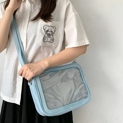 Clear Window Ita Bag Crossbody Shoulder Bag for Girls
