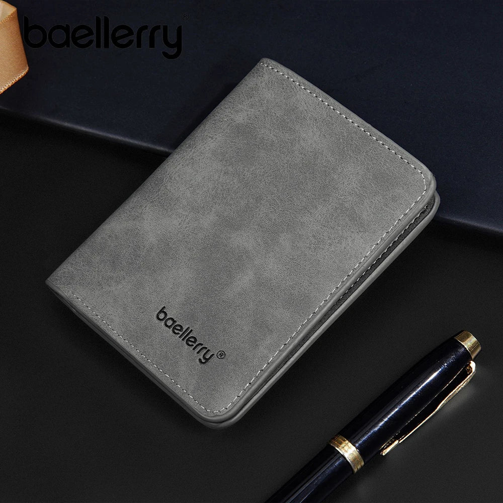 Minimalist Men's Leather Bifold Wallet with Card Slots