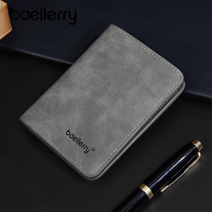 Minimalist Men's Leather Bifold Wallet with Card Slots