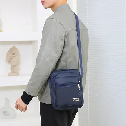 Men S Shoulder Bag Business Leisure Large Capacity Portable Handbag Multi Layer Waterproof Summer