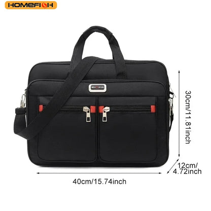 Homefish Multi-Pocket Portable Business Handbag Men