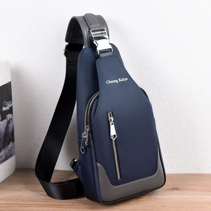 Chest Crossbody Bag Waterproof Men S Single-Shoulder Buckle Backpack Large-Capacity Multi-Functional