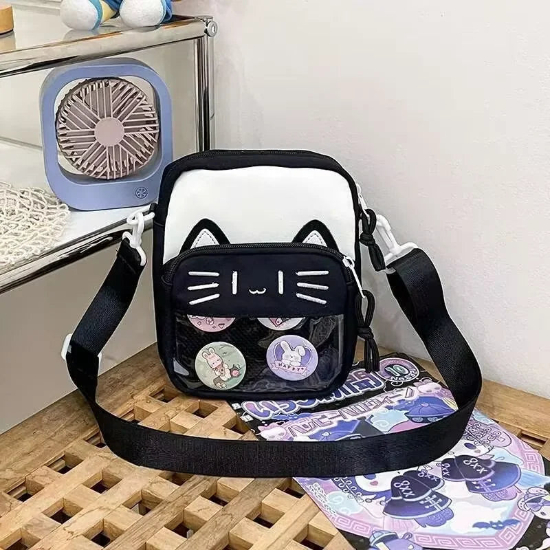 Mini Ita Bag Crossbody – Transparent Window Kawaii Shoulder Bag for Students