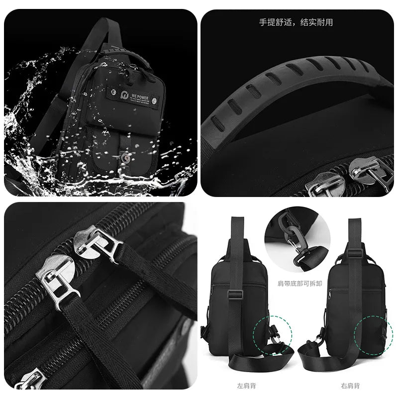 Men S Sports Cycling Shoulder Bag Leisure Outdoor Diagonal Span Large Capacity Multifunctional