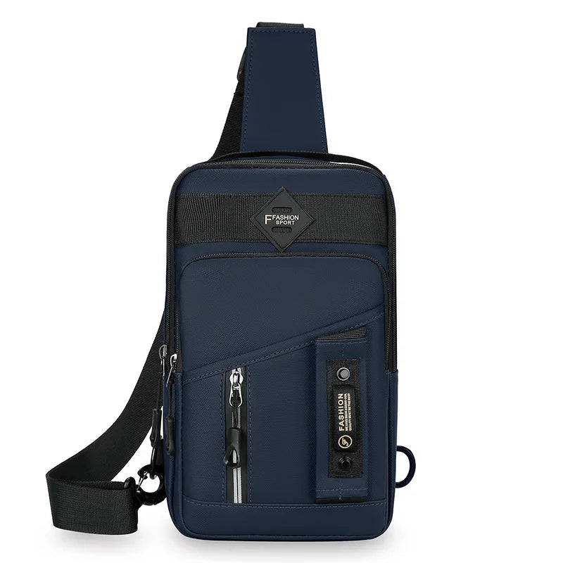 Casual Chest Bag Men Portable Diagonal Cross Student Simple Large Capacity Waterproof Shoulder