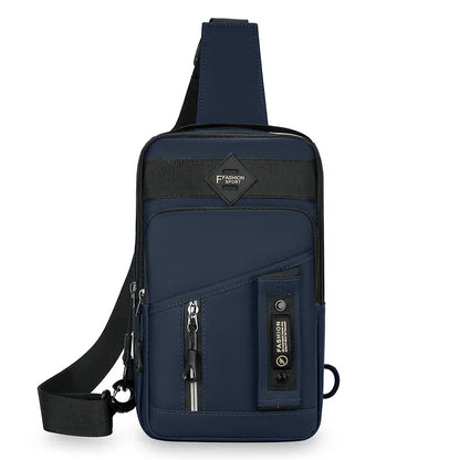 Casual Chest Bag Men Portable Diagonal Cross Student Simple Large Capacity Waterproof Shoulder