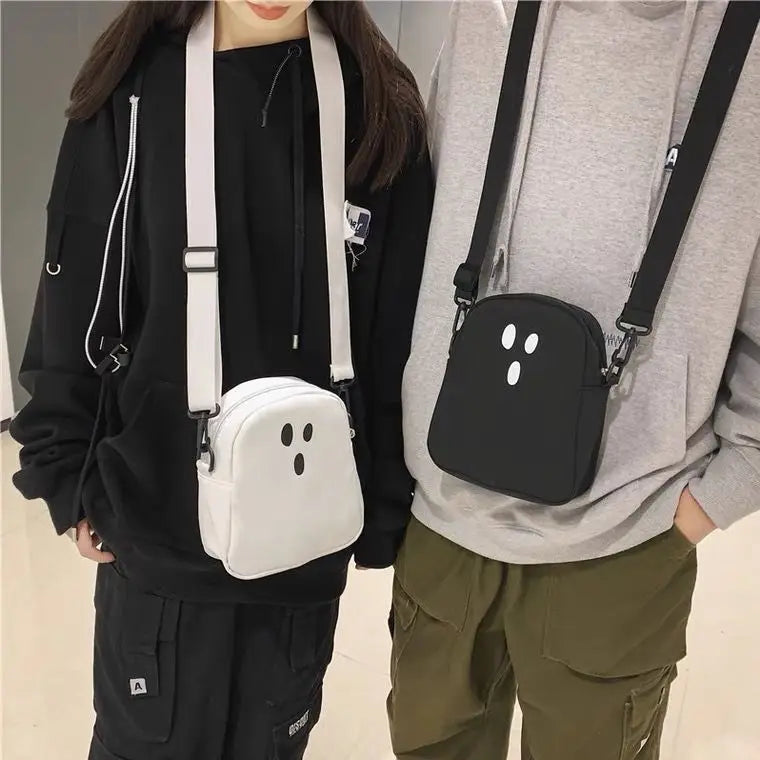 Kawaii Crossbody Bag – Cute Cartoon Canvas Messenger Bag for Women