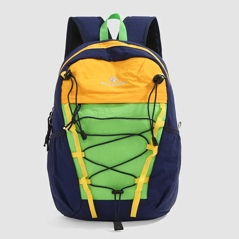 Double-Shoulder Bag Nylon Fabric Drawstring Schoolbag