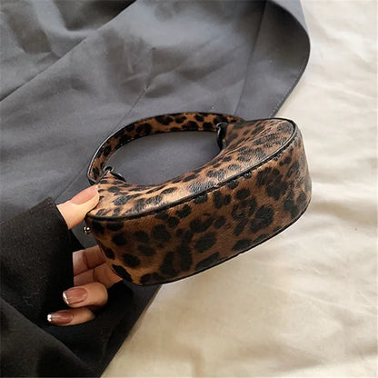 Leopard Print Mini Tote Bag for Women – Chic PU Leather Purse