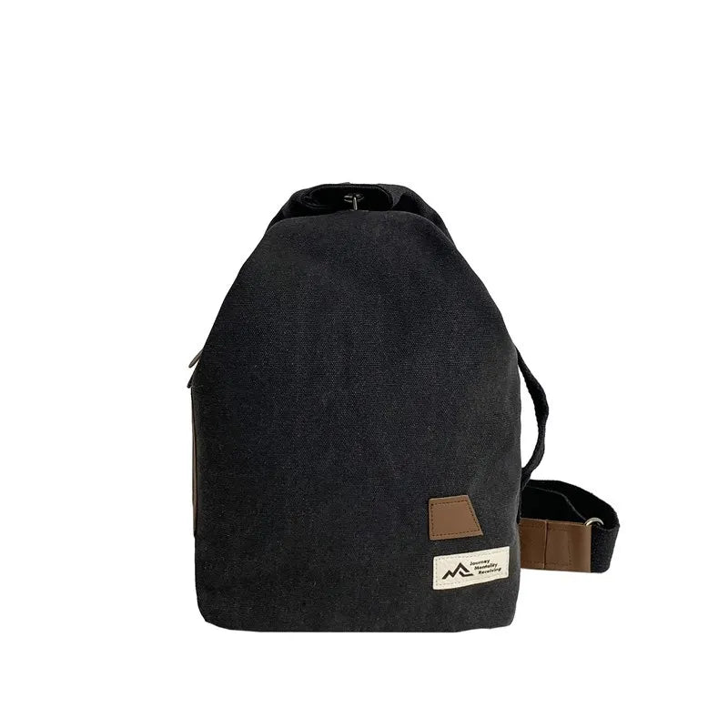 Cycling Men Women S Canvas Wear-Resistant Large Capacity Mobile Phone Storage Cross-Body Chest Bag