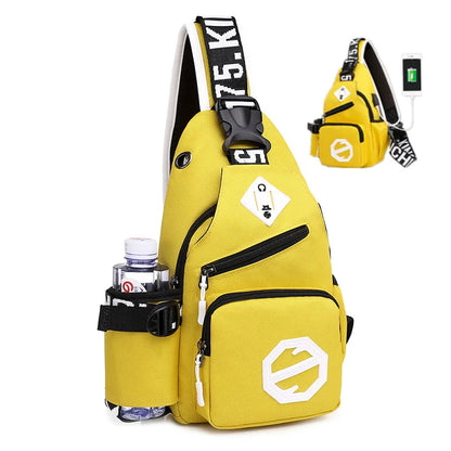 Cross-Body Men S Chest Bag Shoulder Widened Strap Large Capacity Mobile Phone Storage Small Backpack