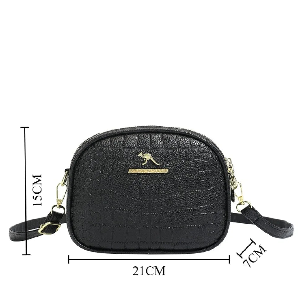 Crocodile PU Leather Women's Crossbody Bag – Light Luxury Shoulder Handbag