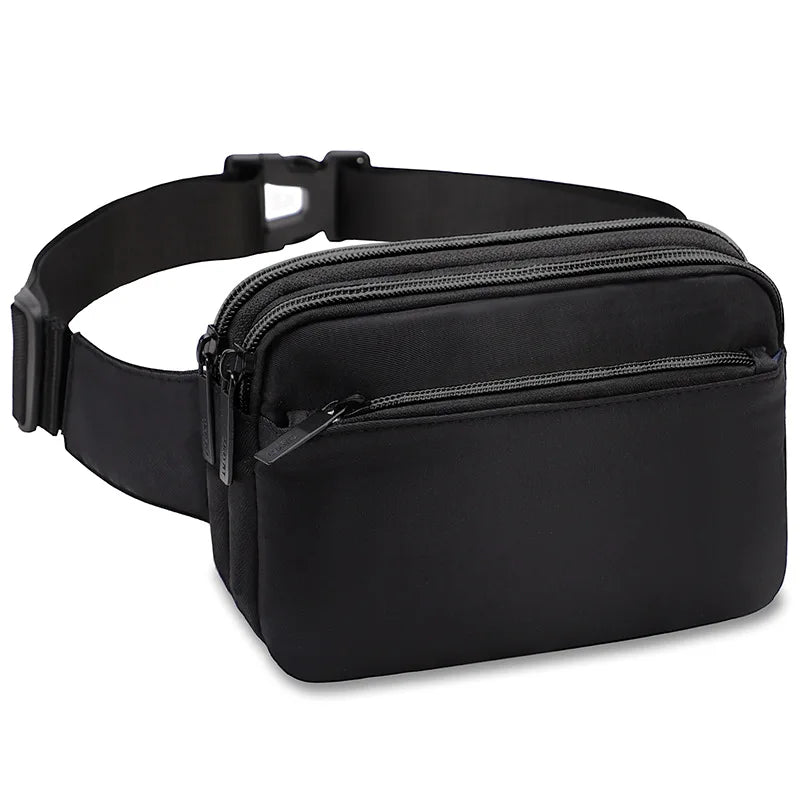 Women S Waist Bag Multi-Layer Large Capacity Zipper Waterproof Portable Breast - Waterproof