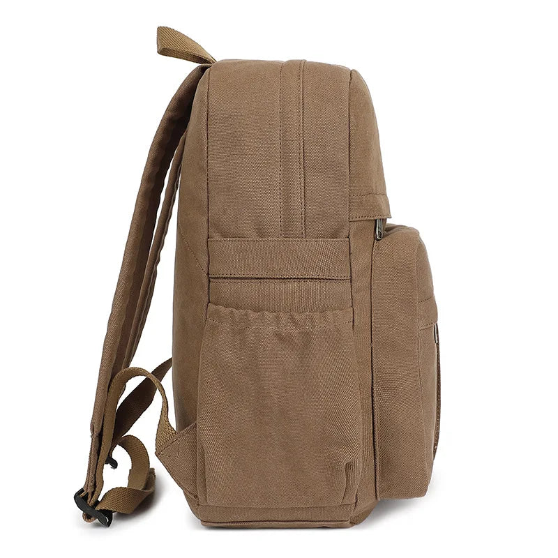Wear-Resistant Canvas Men S Backpack Large Capacity 15 6-Inch Computer Storage
