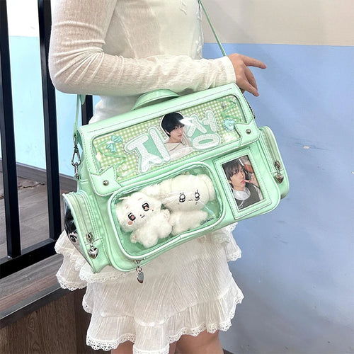 Ita Bag Large Capacity Crossbody with Clear Display Pockets