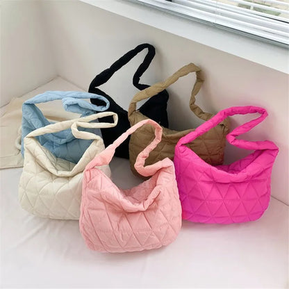 Puffer Quilted Crossbody Bag – Large Capacity Hobo Shoulder Bag