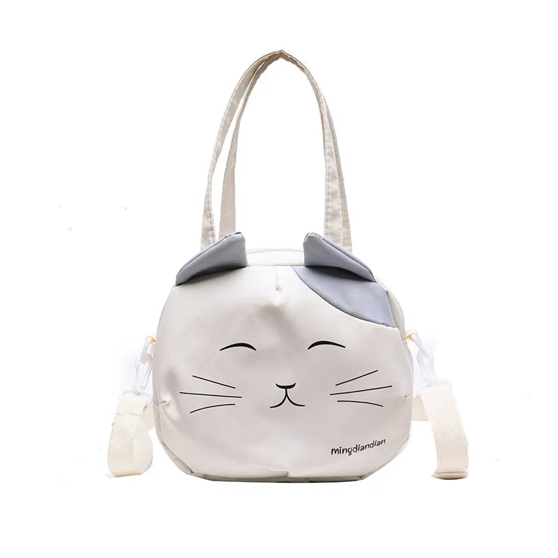 Cute Cat Tote Bag – Lightweight Shoulder Bag for Teen Girls
