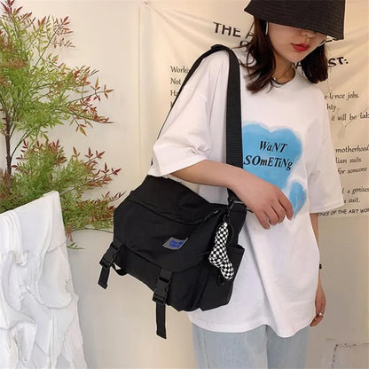 Japanese Casual Large Capacity Student Shoulder Bag Mailman Bag