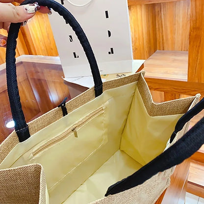 Linen Tote Bag – "Just a Girl Who Loves Books & Coffee" Print