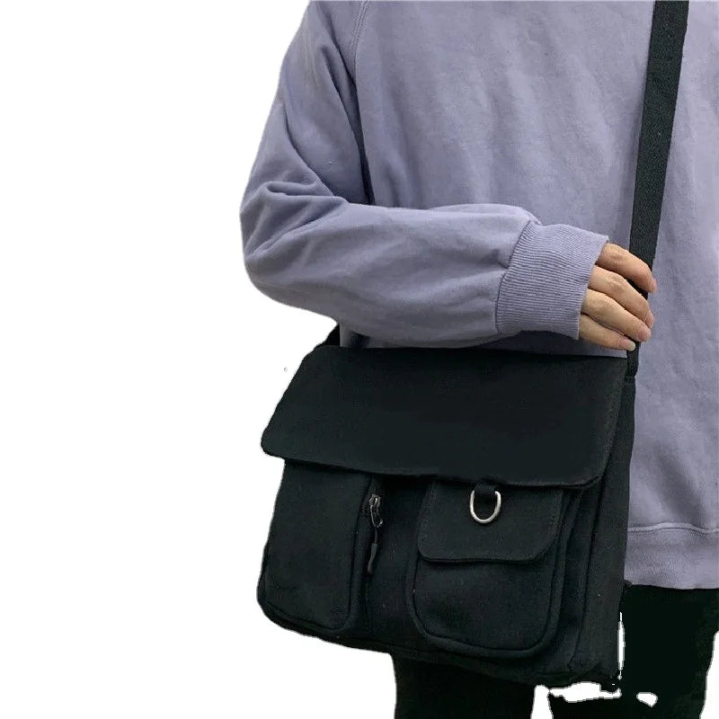 Cute Canvas Messenger Bag for Women – Kawaii Printed Shoulder Satchel