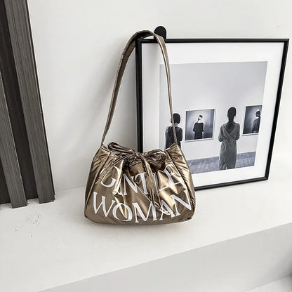 Stylish Dumpling Bag Small Letter Underarm Bag Super Light Shoulder Bag Colorful Upgraded Bubble