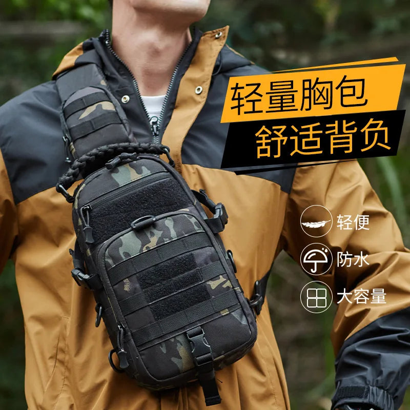 Waterproof Nylon Bloa Bag Camouflage Outdoor Chest Bag Multi-Functional Mountaineer Shoulder