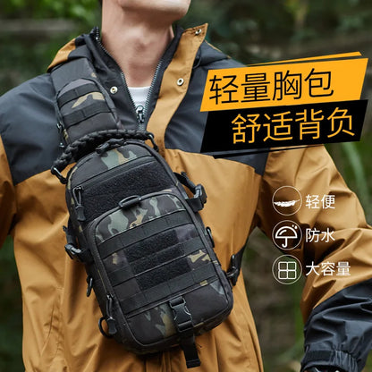 Waterproof Nylon Bloa Bag Camouflage Outdoor Chest Bag Multi-Functional Mountaineer Shoulder