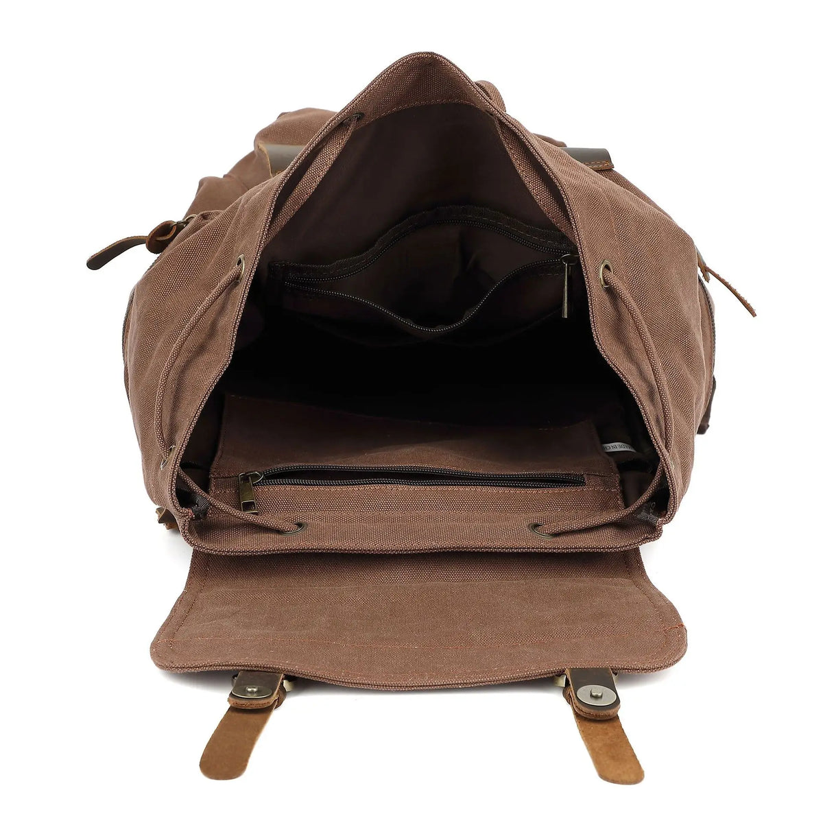 Retro Bag Lid Wear-Resistant Canvas Men S Backpack Large Capacity 15 6-Inch Computer-Stored Travel