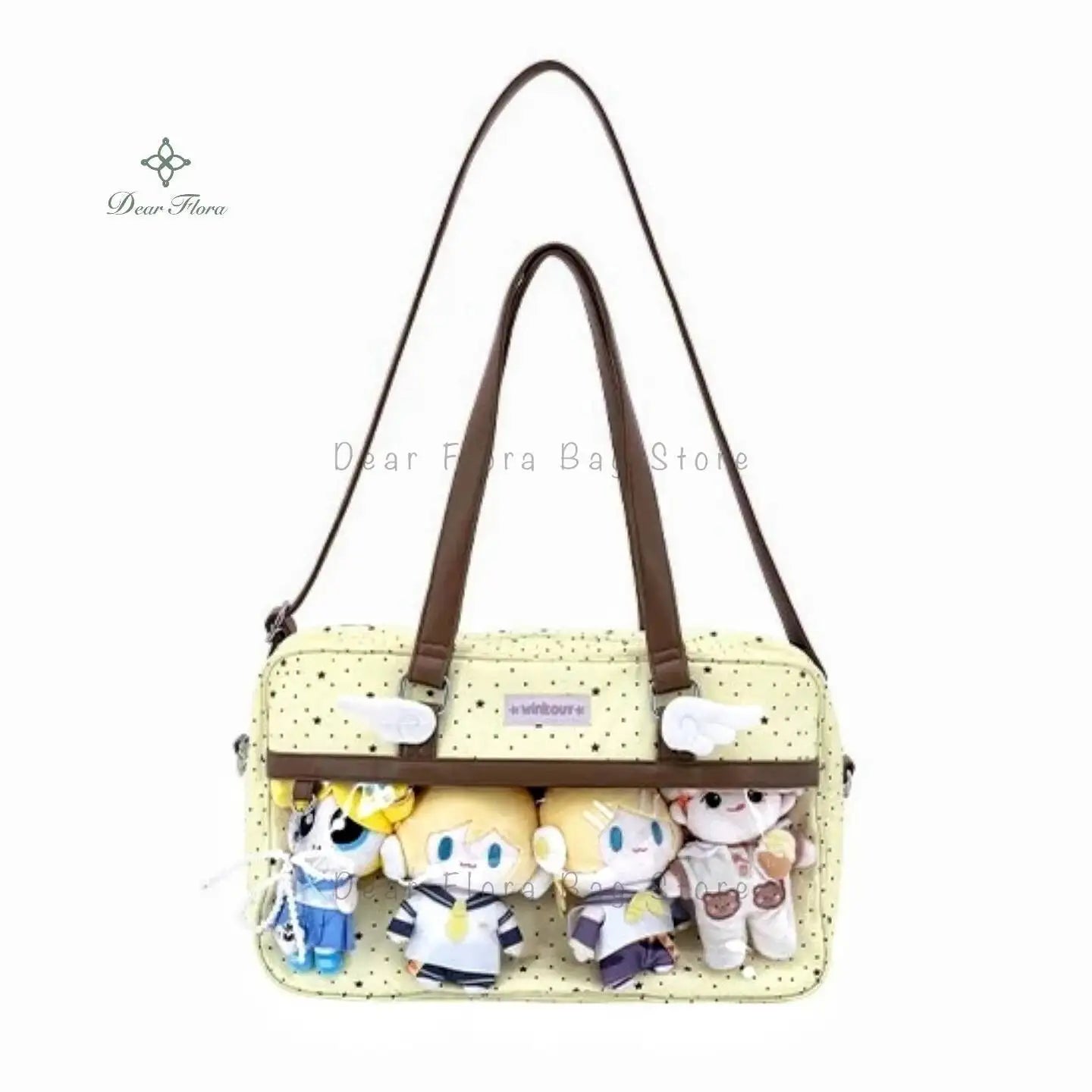 Lace Ita Bag Large Capacity – Transparent Pocket Shoulder Bag for Badge Display