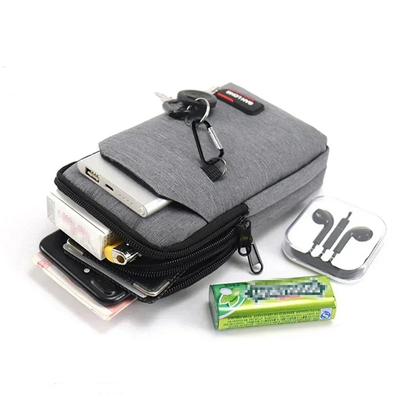 Waterproof Waist Bag Purse Single Double Layer Outdoor Military Waist Fanny Pack Men Phone Pouch