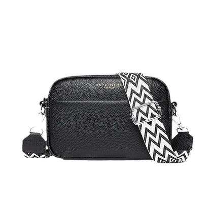 Multi-Layer Square Female Cross-Body Leather Change Cell Phone Storage Texture Commuting Shoulder