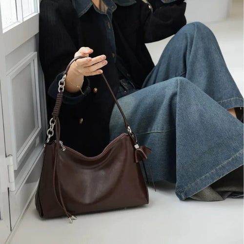Tote Top Layer Leather Crossbody Bags Women Shoulder Large Capacity Designer Bag Fashionable Purse