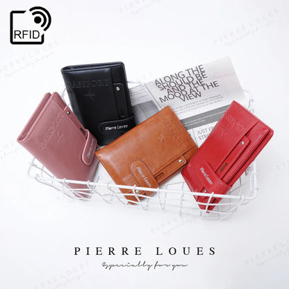 Rfid Passport Bag Pu Multi-Function Sim Card Certificate Ticket Holster Wallet
