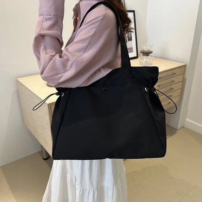 Canvas Drawstring Tote Bag – Large Capacity Casual Shoulder Bag