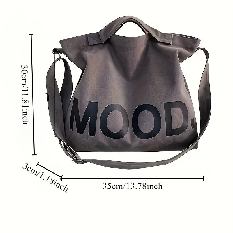 South Korean Student Capacity Letter Canvas Toth Bag Simple Versatile One-Shoulder Messenger
