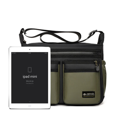 Men S Large Capacity Portable Multifunctional Shoulder Bag Casual Fashionable Simple Waterproof
