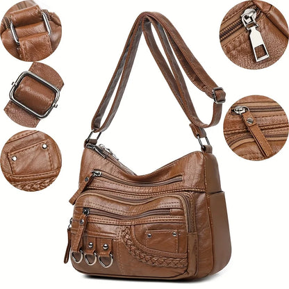 Multi-Pocket Crossbody Bag for Women – Large Capacity Shoulder Purse