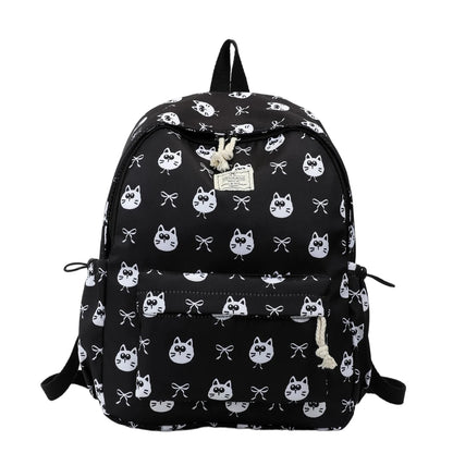 Exquisite Cute Cartoon Animal Printed Backpack Nylon Lightweight Large Capacity Casual Campus