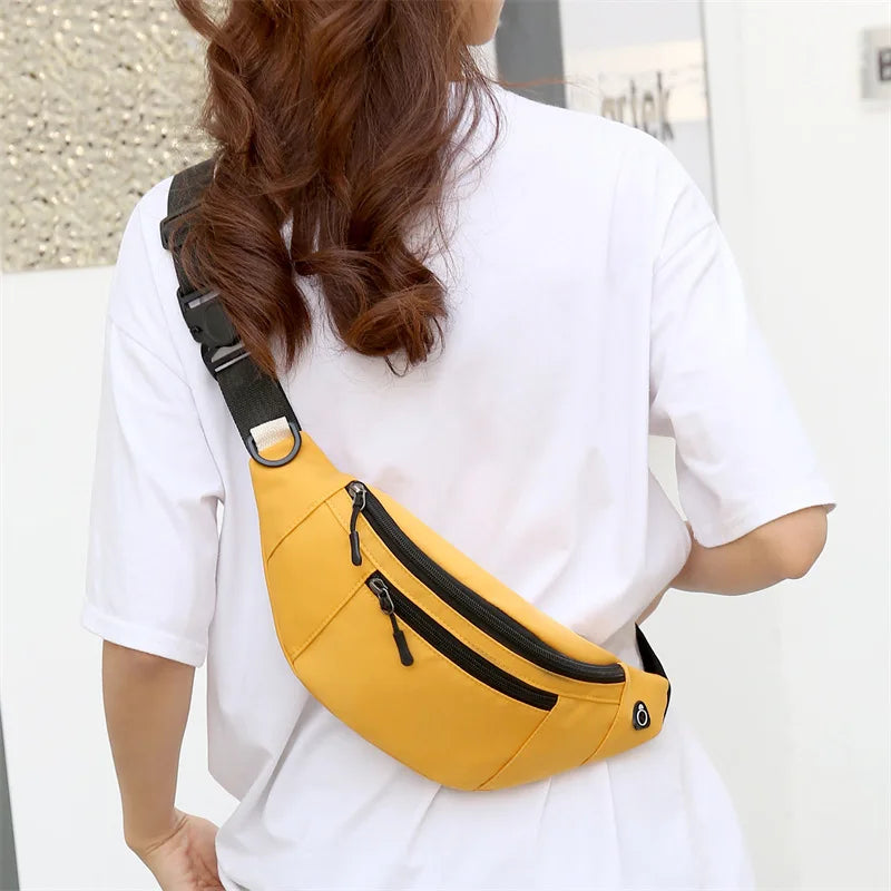 Fashionable Waist Bag Simple Multifunctional Shoulder Crossbody Go Out Oxford Cloth Change Mobile
