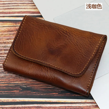 Leather Plant-Tanned Hand Luxury Paint Old Card Bag Creative Multi-Functional Coin Wallet Driver S
