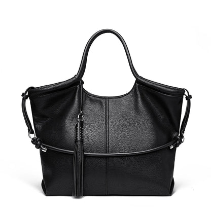 Large PU Leather Tote Bag – Women's Luxury Shoulder Hobo Bag
