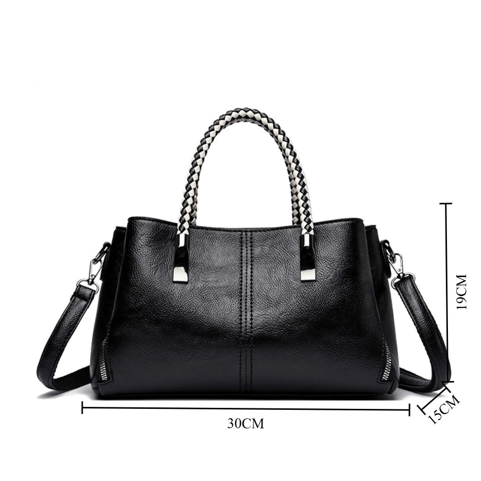 Luxury Designer Handbag for Women – 3-Layer Soft PU Leather Tote & Crossbody Bag