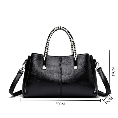 Luxury Designer Handbag for Women – 3-Layer Soft PU Leather Tote & Crossbody Bag