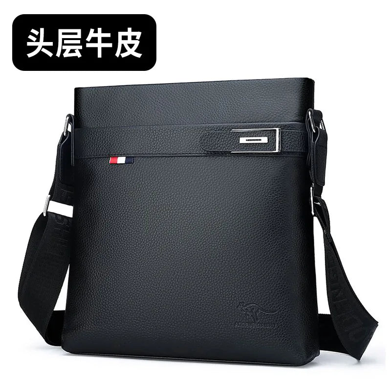Top-Grain Cowhide Men S Single-Shoulder Crossbody Bag Large Capacity Crossbody Bag