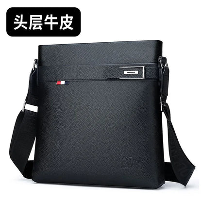Top-Grain Cowhide Men S Single-Shoulder Crossbody Bag Large Capacity Crossbody Bag