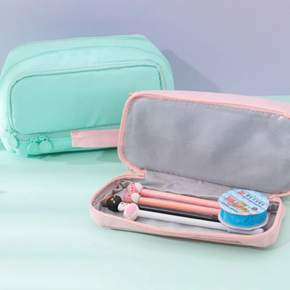 Large Capacity Pencil Case – Multi-Layer Stationery Pouch with Mesh Pockets